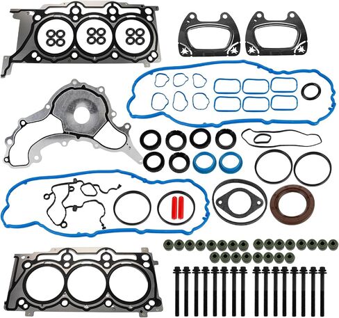 Engine Cylinder Head Gasket Set with Bolts Compatible with Dodge Avenger Challenger Charger Ram 1500 VW Routan Chrysler 200 300 Jeep Wrangler Jk 3.6L 2011-2020 Replacement for HS26541PT in Saudi Arabia