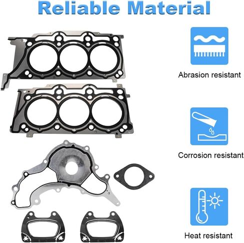 Engine Cylinder Head Gasket Set with Bolts Compatible with Dodge Avenger Challenger Charger Ram 1500 VW Routan Chrysler 200 300 Jeep Wrangler Jk 3.6L 2011-2020 Replacement for HS26541PT in Saudi Arabia