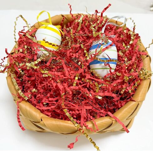 Crinkle Cut Paper Shred Filler for Gift Wrapping, Shredded Paper for Basket Filling,Mixed Colors Gift Box Filler for Independence Day, Birthday, Christmas, Thanksgiving, Wedding(Blue&Red&White) in Kuwait