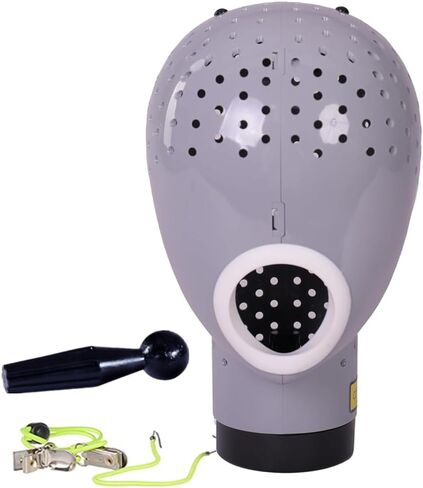 HOMEGOAL Hair Dryer Fresh Wig Head Dryer Wig Stand Wig Holder Mannequin Head, Drying Wig From Inside to Outside, Quickly, Easily, For Lace Wig Scalp Cap Net (Dark Grey) in Kuwait