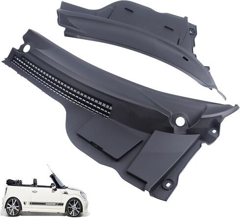 MUCO New 2PCS Front Windshield Cowl Cover Panel 51132751210 Compatible with 2007-2015 Mini Cooper R57 R56 R55 Windshield Wiper Vent Cowl Cover Grille in Saudi Arabia