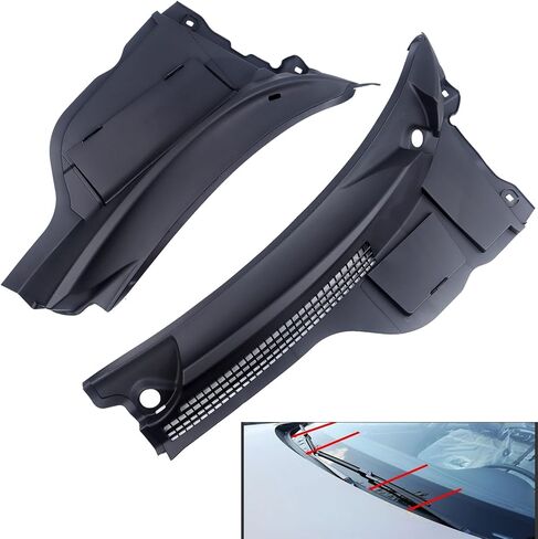 MUCO New 2PCS Front Windshield Cowl Cover Panel 51132751210 Compatible with 2007-2015 Mini Cooper R57 R56 R55 Windshield Wiper Vent Cowl Cover Grille in Saudi Arabia