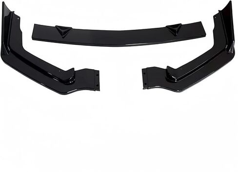 الأمامي الشفاه 3pcs متوافق مع Infiniti Q50 Sport 2014-2017 Front Pumper Lip Spoiliter (Black Black) in Kuwait