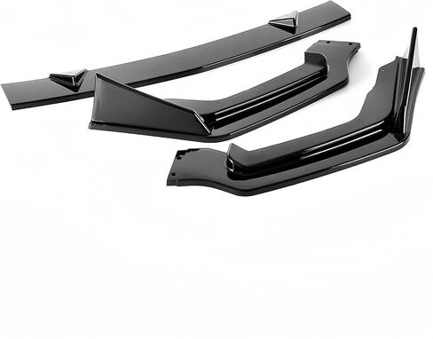 الأمامي الشفاه 3pcs متوافق مع Infiniti Q50 Sport 2014-2017 Front Pumper Lip Spoiliter (Black Black) in Kuwait