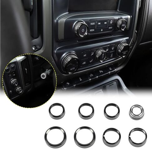 Jecar Center Console Switch Button Trim Comple Comple Control Cover for Chevy Silverado & GMC Sierra 2014-2018 ، Blue in Kuwait