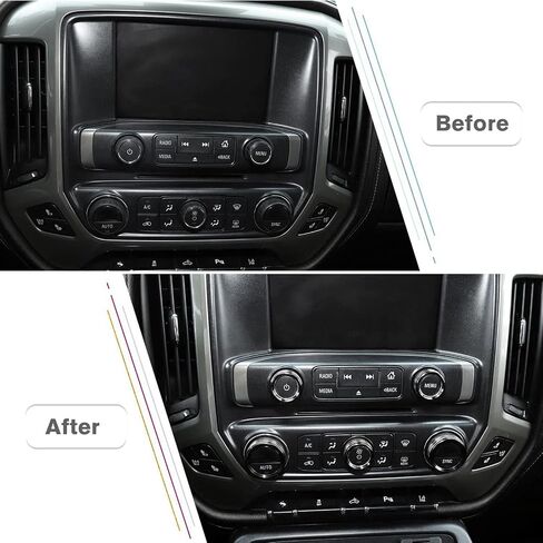 Jecar Center Console Switch Button Trim Comple Comple Control Cover for Chevy Silverado & GMC Sierra 2014-2018 ، Blue in Kuwait