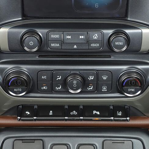 Jecar Center Console Switch Button Trim Comple Comple Control Cover for Chevy Silverado & GMC Sierra 2014-2018 ، Blue in Kuwait