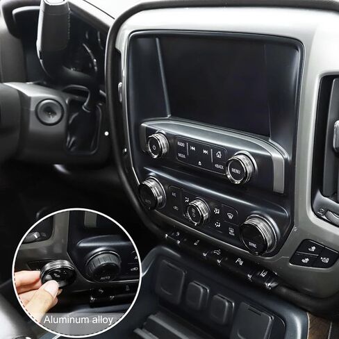 Jecar Center Console Switch Button Trim Comple Comple Control Cover for Chevy Silverado & GMC Sierra 2014-2018 ، Blue in Kuwait