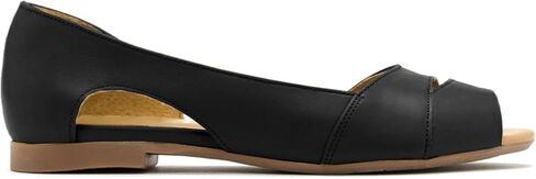 امرأة شوينس مفتوحة أحذية زقزقة من إصبع القدم مسطحة تنزلق على صندل مسطح مستدير أخمص القدمين الجلود غير اللامعة باليه شقة العمل الراحة in Kuwait