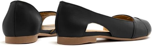 امرأة شوينس مفتوحة أحذية زقزقة من إصبع القدم مسطحة تنزلق على صندل مسطح مستدير أخمص القدمين الجلود غير اللامعة باليه شقة العمل الراحة in Kuwait