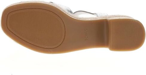 TOMS WOMENS ISLA METALLIC PEEP FORTING BLATCH CLACK SANDALS CASALAD MID MID CHEEL 2-3 " - Silver in Kuwait