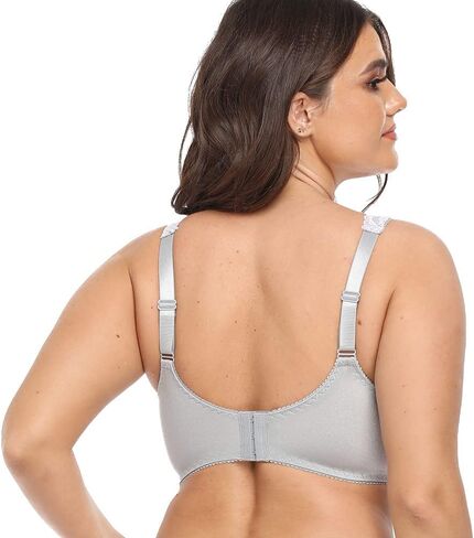 Women's Bras Sexy Lace Full Coverage Plus Size Underwire Non Padded Minimizer in Saudi Arabia
