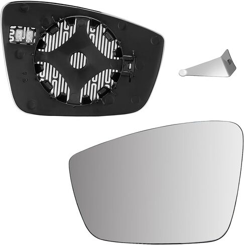 Right Passenger Side RH Rear View Mirror Glass W/Backing Plate Heated Compatible With 2011-2018 Volkswagen JETTA MK6 PASSAT B7 BEETLE Only Compatible With North American Edition in Saudi Arabia