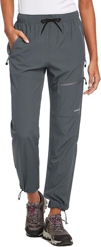 baleaf Women's Hiking Pants Lightweight Quick Dry Water Resistant Cargo Pants 31'' Inseam for All Seasons Navy Blue Size L in Saudi Arabia