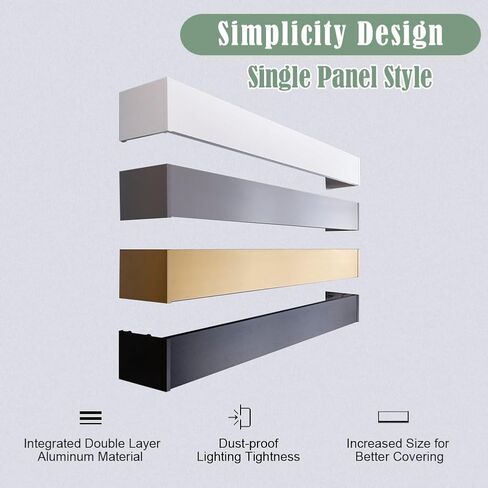 zshine Four-in-One Curtain Pelmet with Double Rails Decorative Panel and Optional Smart Light Belts Ceiling Mounting Customize Length for Living Room Bedroom Kitchen Room… in Kuwait