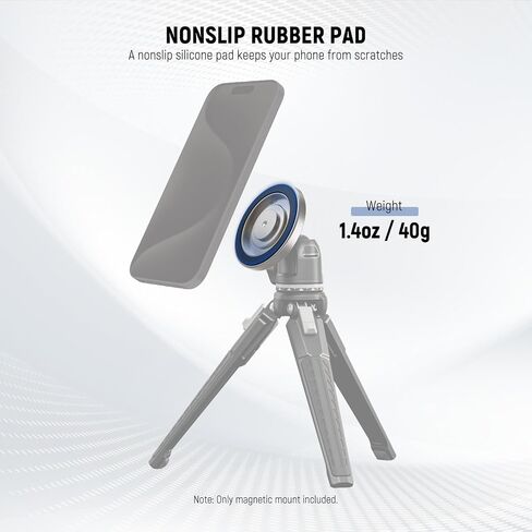 Neewer Magnetic Phone Tripod Mount with Action Camera Adapter, Cold Shoe with Anti Off Pin, 1/4" Thread Compatible with MagSafe iPhone 16 15 14 13 12 Series DJI Quick Release Adapter Mount, PA070 in Saudi Arabia