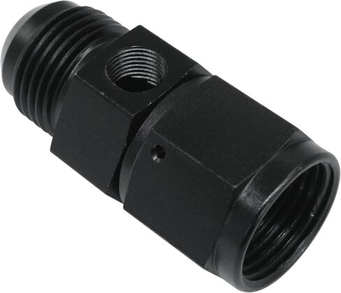 Zorfeter 6AN Fuel Pressure Take Off Fitting Male Flare to -6 Female Swivel with 1/8 NPT Gauge Port Fuel Adapters Aluminum Black in Saudi Arabia