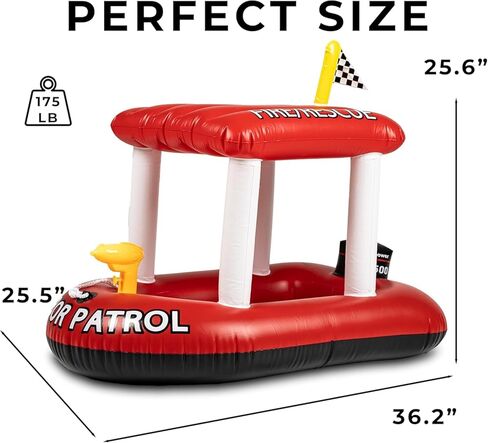 Zone Tech Inflatable Patrol Boat Pool Float and Harbor Master Boat Pool Float Ride On Fun Water Toy Squirter in Kuwait