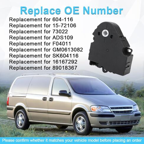 HVAC Blend Door Actuator Replacement for 604-116 15-72106 Compatible with Cadillac Escalade Chevy Venture GMC Yukon C1500 C2500 C3500 K1500 K2500 K3500 Oldsmobile Pontiac in Saudi Arabia