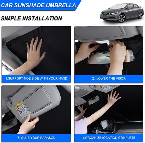 Windshield Sun Shade Foldable Sunshade Compatible for Ni-ssan Murano 2015 2016 2017 2018 2019 2020 2021 2022 2023 2024,Front Window Car Sun Shields Heat Protection Visor Accessories in Saudi Arabia
