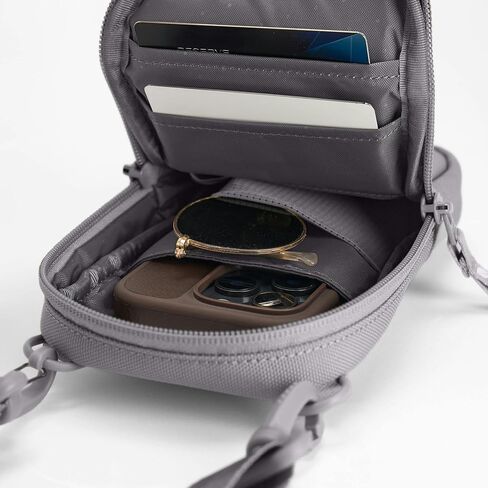 incase A.R.C. حقيبة Crossbody الصغيرة ، البوليستر المعاد تدويرها ، يناسب iPhone Pro Max ، الجيب الخارجي ، حزام قابل للتعديل ، حبال السفر in Saudi Arabia