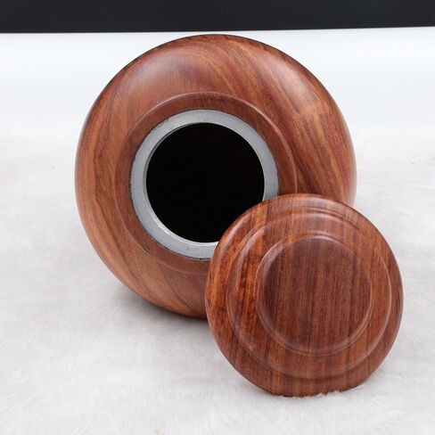 روزوود المصنوعة يدويًا جرة جثة | التصميم الفريد انعطف الخشب الرماد الكبار - الرماد الذكور والإناث | رماد الإنسان جودة مميز | جرة الخشب الطبيعية كبيرة - 8 × 10 (200) بوصة مكعبة in Saudi Arabia