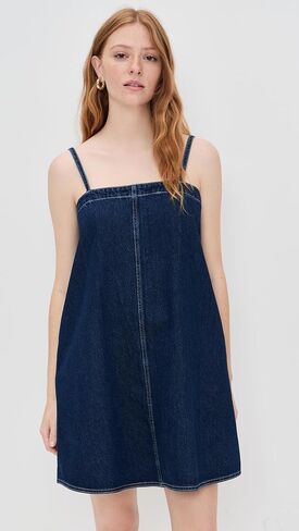 Madewell Women's Strappy Aline Mini Dress in Bright Rinse Wash in Saudi Arabia