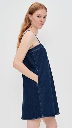 Madewell Women's Strappy Aline Mini Dress in Bright Rinse Wash in Saudi Arabia