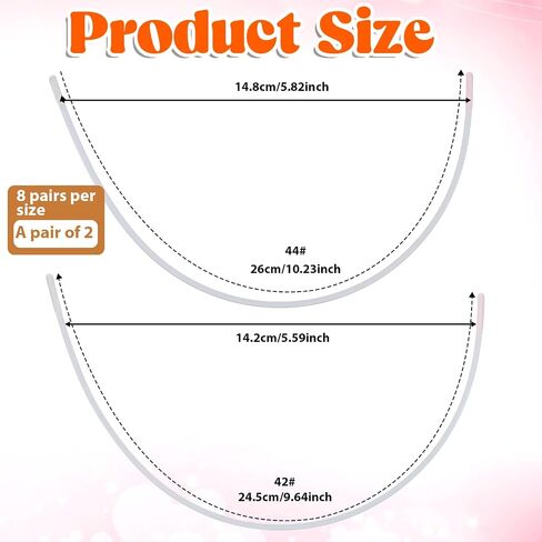 16 Pairs Carbon Steel Bra Wires, Bra Underwire Replacement, Heavy Gauge Sturdy Underwire for Bras, 26cm/ 24.5cm Long in Saudi Arabia