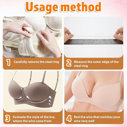 16 Pairs Carbon Steel Bra Wires, Bra Underwire Replacement, Heavy Gauge Sturdy Underwire for Bras, 26cm/ 24.5cm Long in Saudi Arabia