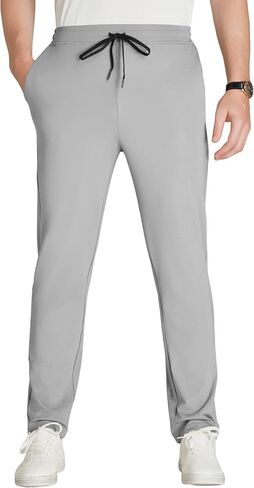 Letaotao 34 "/36" inseam Tall Mens الركض sweatpants pockts zipper sthipper in Kuwait