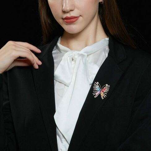 14K Gold Moissanite Elegant Butterfly Pin - Refined Brooch for Blazers and Cardigans, Wonderful Gift for Women on Christmas in Saudi Arabia