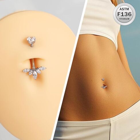 Ruifan ASTM F136 BELLY BELLY BELTY RINGS CLAY CHIP ZIRILERGENIC INTERNALLERS INVERSION in Saudi Arabia