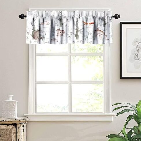 Forest Camouflage Valance Curtain, Forest Camo Conifer Oak Branches Leaves Mossy Hunting Lodge Camp Cabin Theme Windows Curtain Valance for Cottage Kitchen Dining Room, One Panel 54x18in in Saudi Arabia