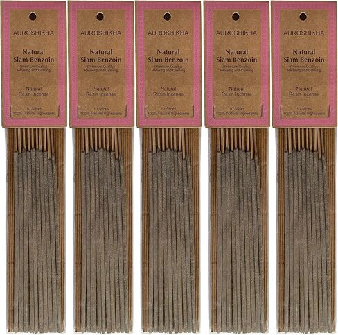 Natural Resin ~ Gum Benzoin ~ Loban - Sambrani Incense Sticks (5 Pack Total of 50 Sticks) in Saudi Arabia