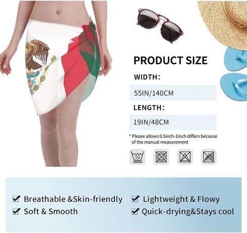 يلف العلم الريفي Sarong للنساء التستر على ملابس السباحة الوطنية UPS Summer Beach Suit Wrap Wrap Swimsuit in Kuwait