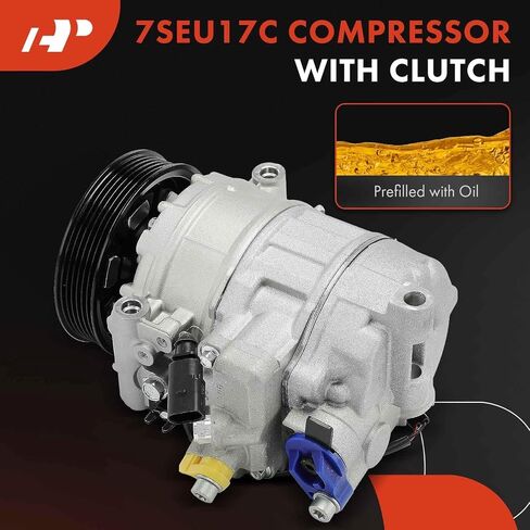 A-Premium Air Conditioner AC Compressor with Clutch Compatible with Audi A4 2004-2005, A4 Quattro 2004-2005, Q5 2013-2017, S4 2013-2016, S5 2013-2017, SQ5 2014-2017, 3.0L in Saudi Arabia