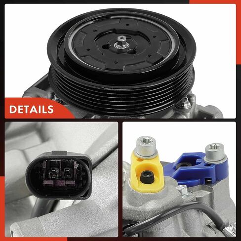 A-Premium Air Conditioner AC Compressor with Clutch Compatible with Audi A4 2004-2005, A4 Quattro 2004-2005, Q5 2013-2017, S4 2013-2016, S5 2013-2017, SQ5 2014-2017, 3.0L in Saudi Arabia