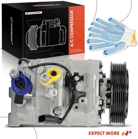 A-Premium Air Conditioner AC Compressor with Clutch Compatible with Audi A4 2004-2005, A4 Quattro 2004-2005, Q5 2013-2017, S4 2013-2016, S5 2013-2017, SQ5 2014-2017, 3.0L in Saudi Arabia
