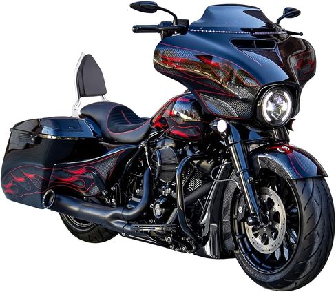 Luggage Rack Rear Grab Handles Bracket Kit for Harley Touring Models, Compatible with 2009-2024 Road King Road Glide Street Glide Electra Glide (Black) in Kuwait