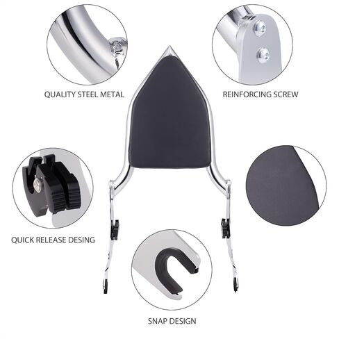 Luggage Rack Rear Grab Handles Bracket Kit for Harley Touring Models, Compatible with 2009-2024 Road King Road Glide Street Glide Electra Glide (Black) in Kuwait