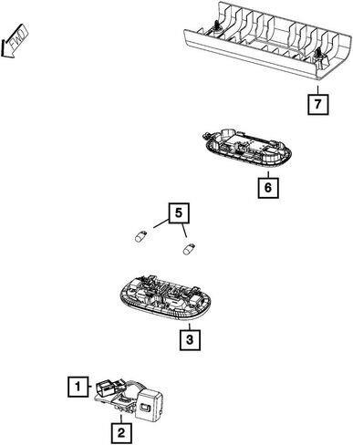 MOPAR 5KQ79DX9AC DOME Light Jeep Wrangler in Saudi Arabia