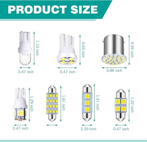 70pcs قبة مصباح LED LED مجموعة مجموعة المصباح الداخلي ، 31 مم 36 مم 41 مم T10 مصابيح الاستبدال الداخلية ، مناسبة لخريطة داخلية Dome Door Door Light Light (White) in Saudi Arabia