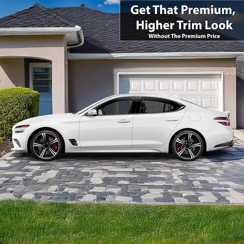 BOGAR TECH DESIGNS Front Chrome Delete Overlay Film Compatible with Genesis G70 2022-2025, Gloss Black in Saudi Arabia