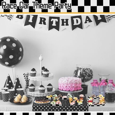 3 PCS 13.7 '' Race Car Cardboard Letters اثنين من زخارف عيد الميلاد السريعة لوحات charcuterie قابلة للملء للورق Mache بالأبيض والأسود صينية Mache Mache for Party Supplies in Saudi Arabia