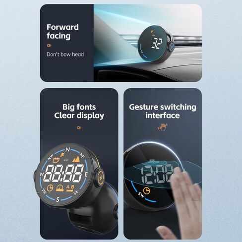Shkalacar Digital GPS Speedometer Car Speedomete Digital Display Speed Altitude Meter Car HUD Headup Display for All Vehicle in Saudi Arabia