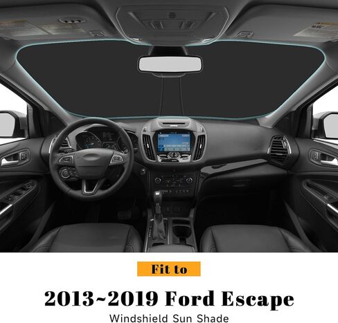 Car Windshield Sun Shade for Ford 2013-2019 Escape Accessories (OEM Design) Reflective Foldable Heat Insulation Sunshade for Ultimate Protection in Kuwait