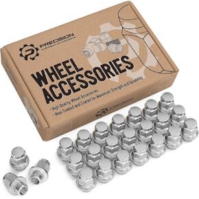 StanceMagic - 24 Silver Chrome Mag Style Lug Nuts with Washer - 12mm x 1.25, 12x1.25 Threads - 1.5" Length - 21mm 13/16" Hex - Compatible with 6 Lug Nissan and Infiniti SUV Truck Vehicles in Kuwait