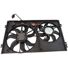 Auxiliary Radiator Fan Assembly - Compatible with 2005-2017 Volkswagen Jetta 2.5L 5-Cylinder with 150 Watt Cooling Fans in Kuwait