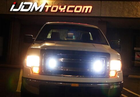 iJDMTOY High Power 3-LED Daytime Running Light Kit Compatible With Truck SUV 4x4 Behind Grille, Cool White Color in Saudi Arabia
